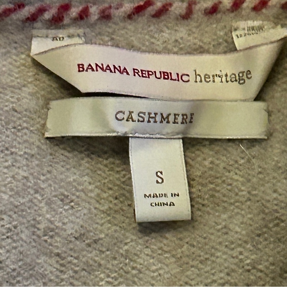 Banana Republic tan Heritage 100% Cashmere Cardigan with pockets - Picture 3 of 5